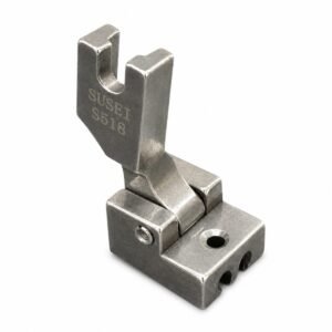 Pé calcador para zíper invisível em máquina reta industrial